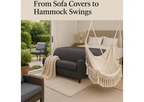 Transform Your Home & Garden Comfortably – From Sofa Covers to Hammock Swings