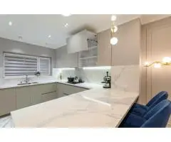 Elegant White Kitchen Worktops