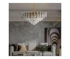 "Luxury Crystal Chandelier – Perfect for Living Rooms, Dining Areas & Bedrooms"