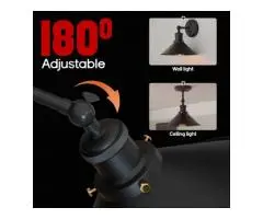 Metal Black Adjustable Arms Wall Lights Fittings Sconce Lamp