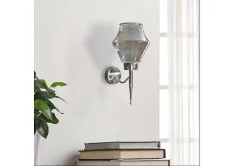 Glass Wall Lamp Chrome Plating Wall Light - 2/3