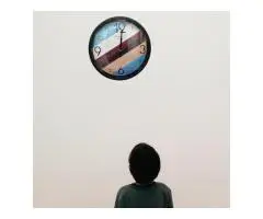 Colour Print -Modern Quartz Round Wall Clock