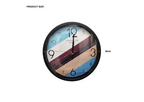 Colour Print -Modern Quartz Round Wall Clock - 3/3