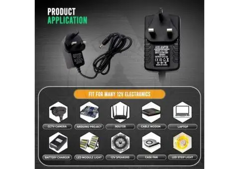 Universal Regulated Power Adapters_AC 100-240V to DC 12W 1A - 1/7