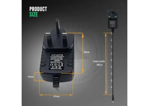 Universal Regulated Power Adapters_AC 100-240V to DC 12W 1A - 3/7