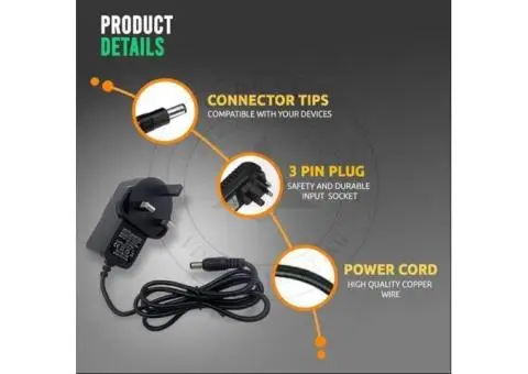 Universal Regulated Power Adapters_AC 100-240V to DC 12W 1A - 5/7