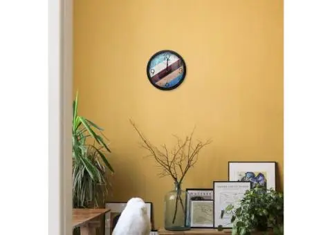 Colour Print -Modern Quartz Round Wall Clock - 1/3
