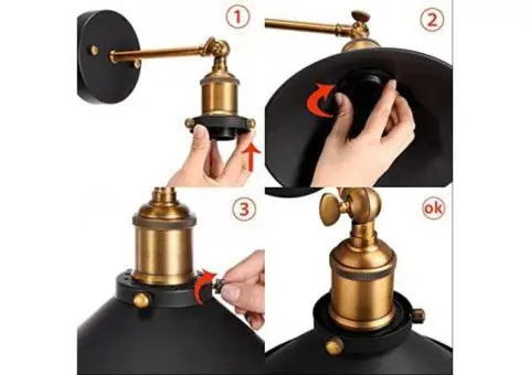 Black Wall Lights Wall Mounted Lamps & Sconces - 5/5