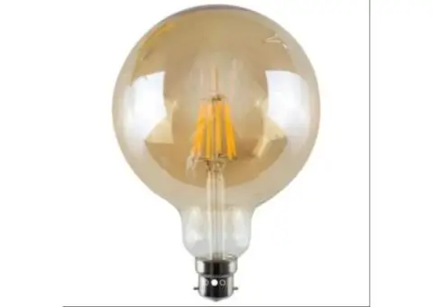 Vintage 8W LED Filament G125 Dimmable Bulb - 2/5