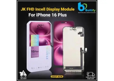 Buy Bulk JK FHD Incell Display Module For iPhone 16 Plus in UK | iShine T/A Boltify Limited