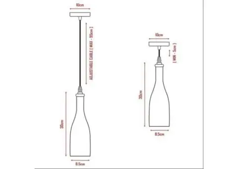 Vintage Retro Wine bottle Ceiling Pendant Light Lamp Shade Chandelier light UK - 3/3