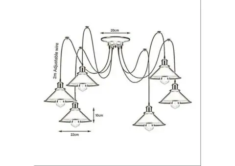 Modern spider Braided Pendant Clusters of Hanging Ceiling lamp Lighting - 4/4