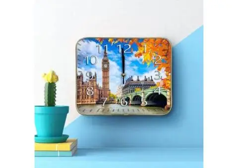 20Cm x 25Cm Wall art deco wall clocks London Porcelain Painting Clock - 1/6