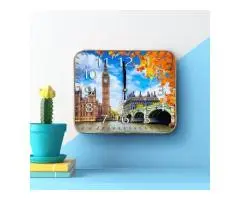 20Cm x 25Cm Wall art deco wall clocks London Porcelain Painting Clock