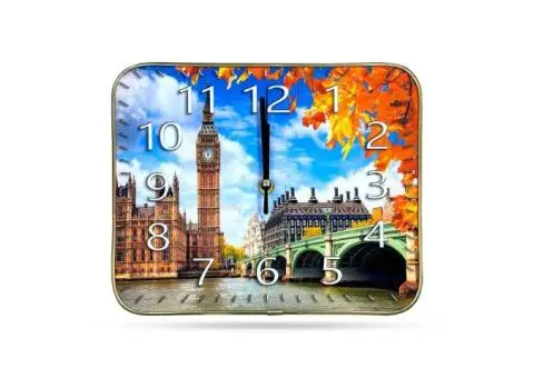 20Cm x 25Cm Wall art deco wall clocks London Porcelain Painting Clock - 6/6