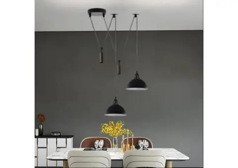 2 Head Lamp Ceiling Pendant Light Adjustable cord Shade