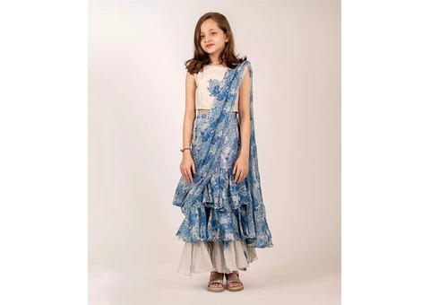 Buy Sarees for Girls Online – Exclusive Styles at Muzai - 1/5