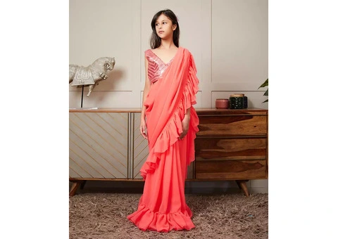 Buy Sarees for Girls Online – Exclusive Styles at Muzai - 2/5