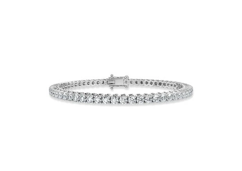 Stunning 2.52 Ct Natural Diamond Tennis Bracelet in 9K White Gold – Unused
