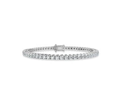 Stunning 2.52 Ct Natural Diamond Tennis Bracelet in 9K White Gold – Unused