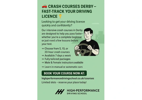 Crash Courses Derby – Pass Fast with High-Performance Driving School