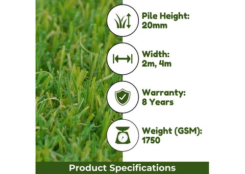 20mm Super Lawn Artificial Grass – Pet-Friendly & Lush Green! - 2/2
