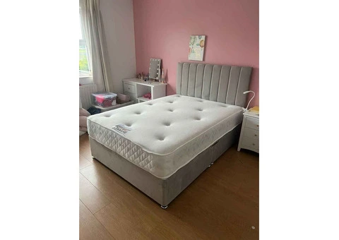 Double Divan Bed with Mattress