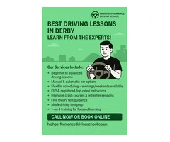 BEST DRIVING LESSONS IN DERBY – LEARN FROM THE EXPERTS