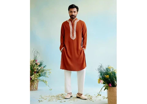 Browse Latest Men’s Kurta Designs Online - Only at Muzai - 3/5