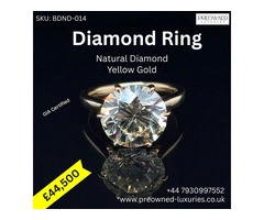 Buy Certified Diamond Ring in 18k Yellow Gold – Elegant & Authentic Jewellery UK