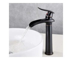 Vintage Black Bronze Brass Basin Tap Old Style Waterfall Bathroom Sink Tap TB0218
