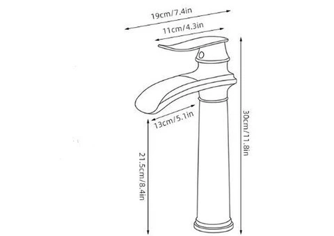 Vintage Black Bronze Brass Basin Tap Old Style Waterfall Bathroom Sink Tap TB0218 - 3/3
