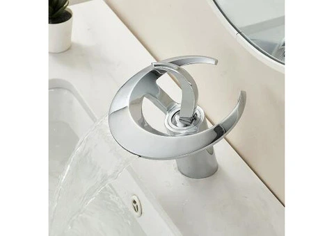 High-end Bathroom Hot And Cold Copper Basin Waterfall Tap TW0378B - 1/5