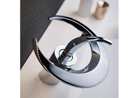 High-end Bathroom Hot And Cold Copper Basin Waterfall Tap TW0378B - 3/5