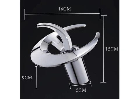 High-end Bathroom Hot And Cold Copper Basin Waterfall Tap TW0378B - 5/5