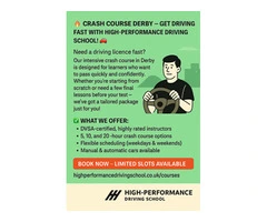 Crash Course Derby – Pass Fast with High-Performance Driving School!