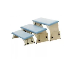 A padded, wipe-clean Kaye Adjustable Bench gives comfort and makes cleaning simple.