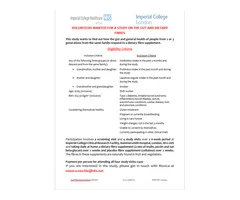 Mothers and Daughters Volunteers Wanted for a Trial on Fibres and Gut Health
