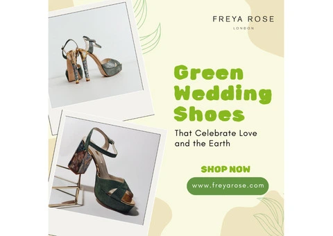 Green Wedding Shoes That Celebrate Love and the Earth | Freya Rose London