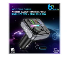 Buy Wholesale ANG FT-01 Single PD 20W + Dual QC3.0 18W Wireless Bluetooth FM Transmitter in UK