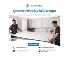 Quartz Overlay Worktops | +44 0208 368 5555 | DialAWorkTop