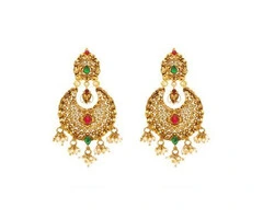 Buy Chandbali Gold Earrings Online | CMR Jewellery