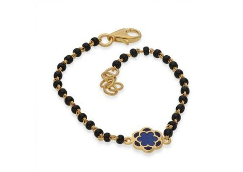 Shop Elegant Black Beads Bracelet Gold – Timeless Tradition | CMR Jewellery