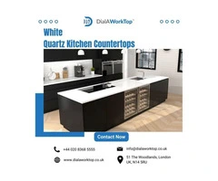 White Quartz Countertops | +44 0208 368 5555 | DialAWorkTop