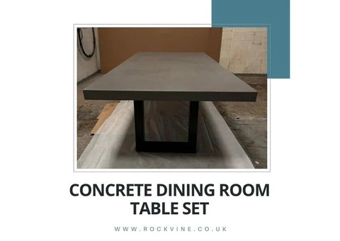 concrete dining room table set