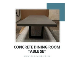 concrete dining room table set