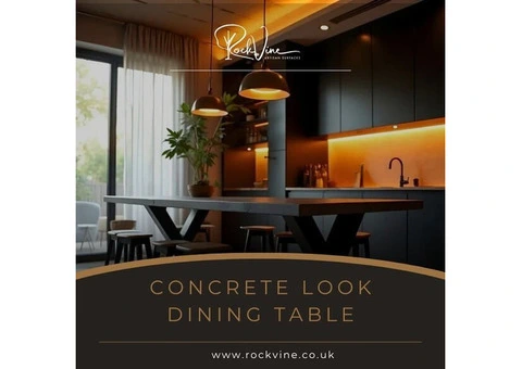 concrete look dining table