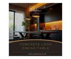 concrete look dining table