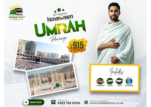 Exclusive November Umrah Packages from UK – Limited Seats