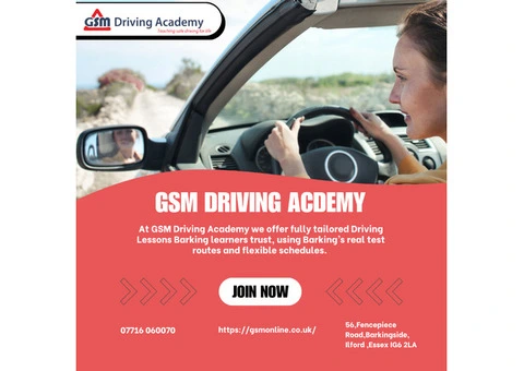 Expert Driving Lessons in Barking at GSM Driving Academy